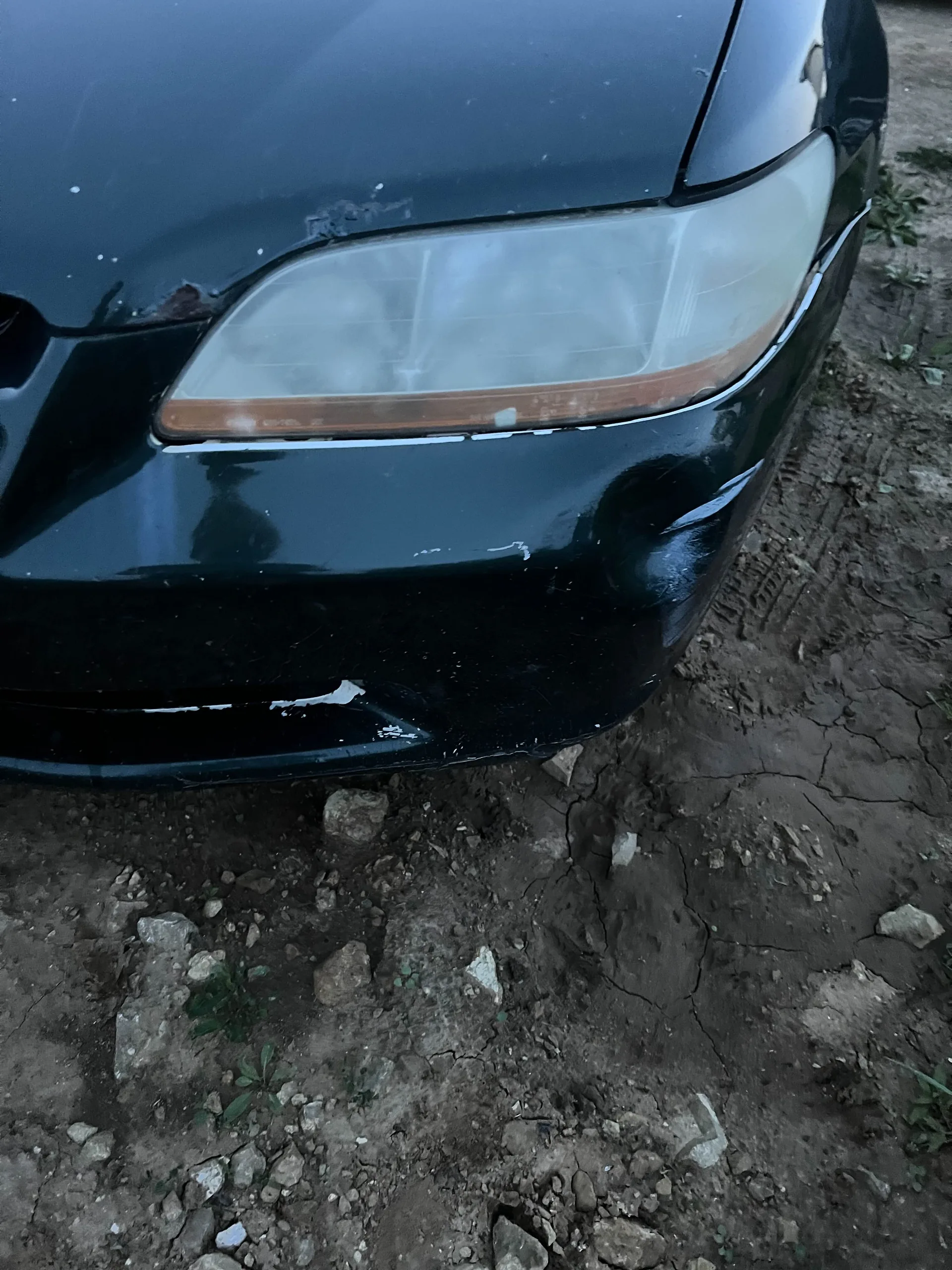 Headlight before restoration