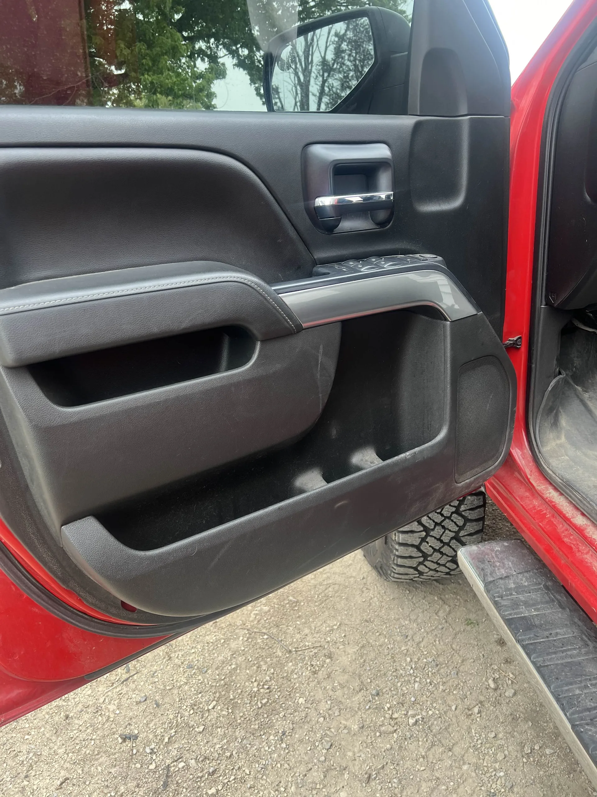 Silverado door panel before