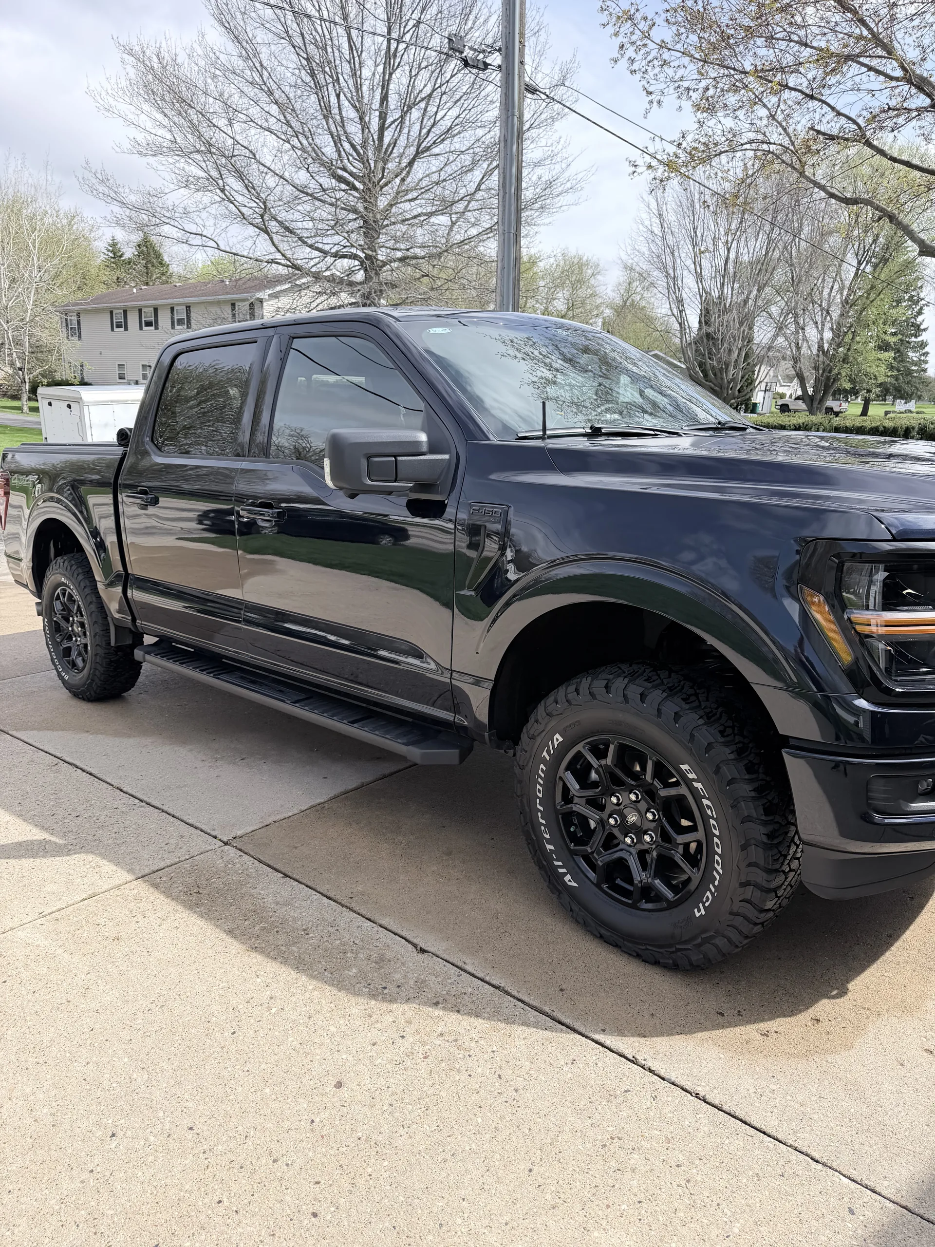 Black Ford F-150 exterior detail