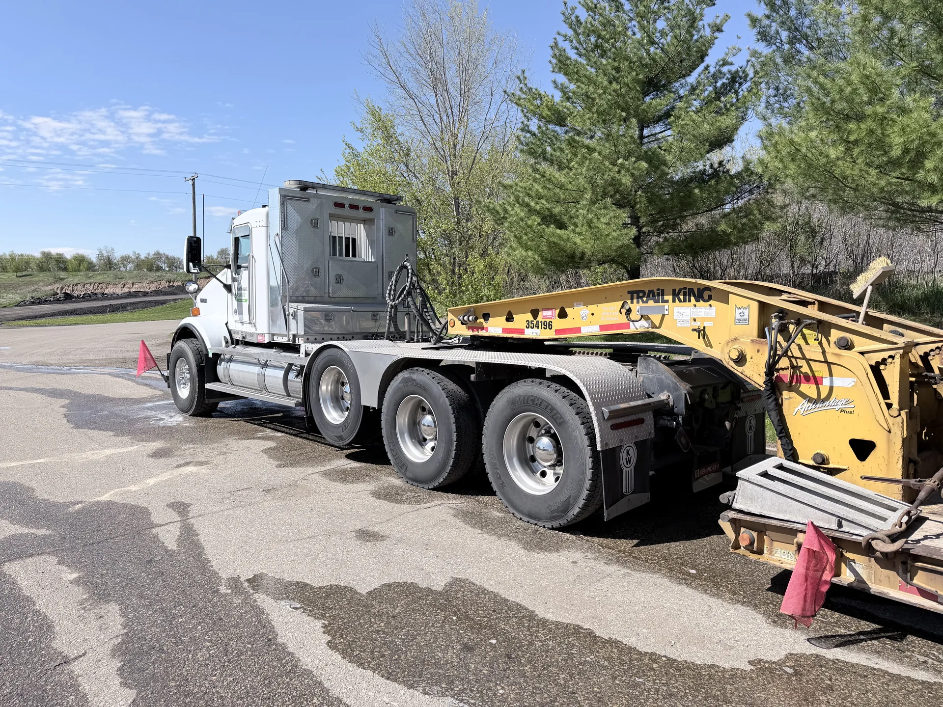 Semi truck fleet wash — rear axle